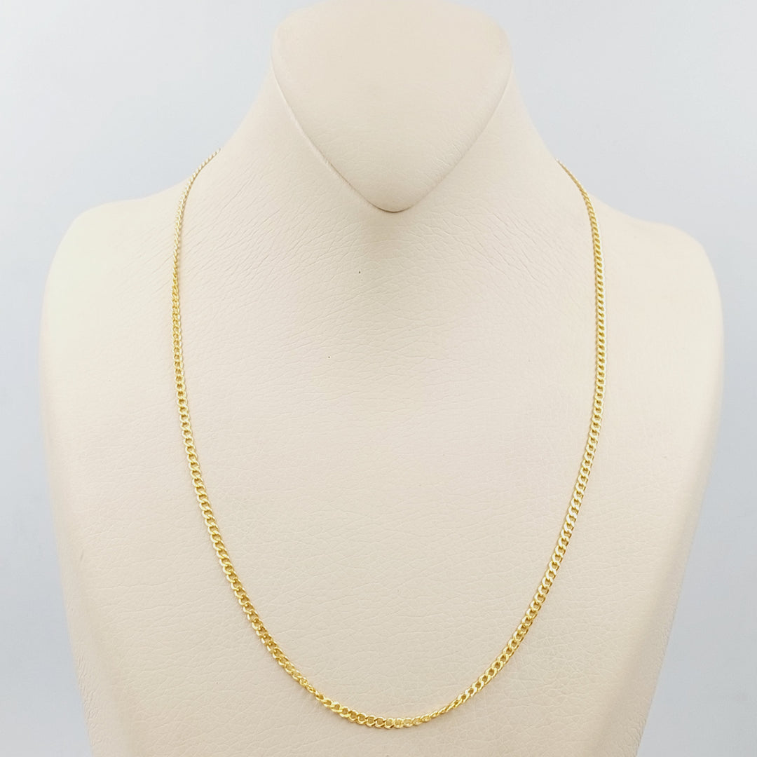 21K Gold 50cm Thin Chain by Saeed Jewelry - Image 1