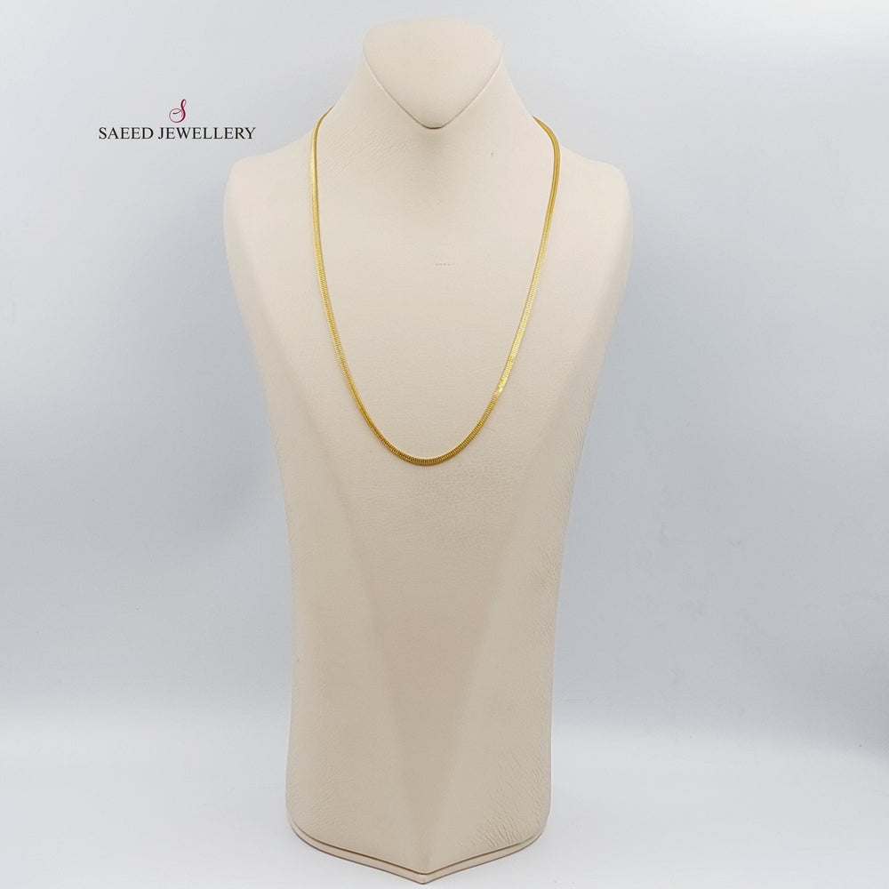 21K Gold 55cm Medium Thickness Fansy Chain by Saeed Jewelry - Image 2