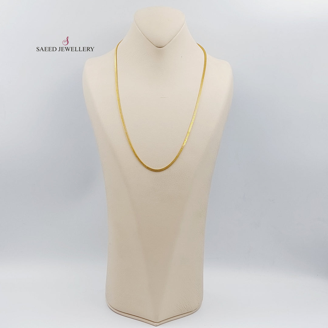 21K Gold 55cm Medium Thickness Fansy Chain by Saeed Jewelry - Image 2