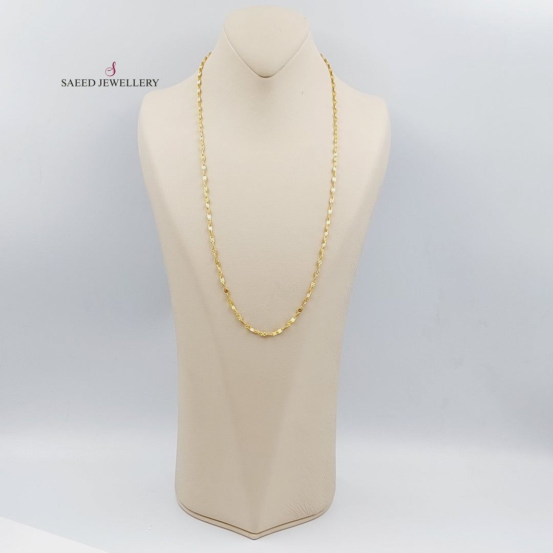 21K Gold 60cm Blade Chain by Saeed Jewelry - Image 1