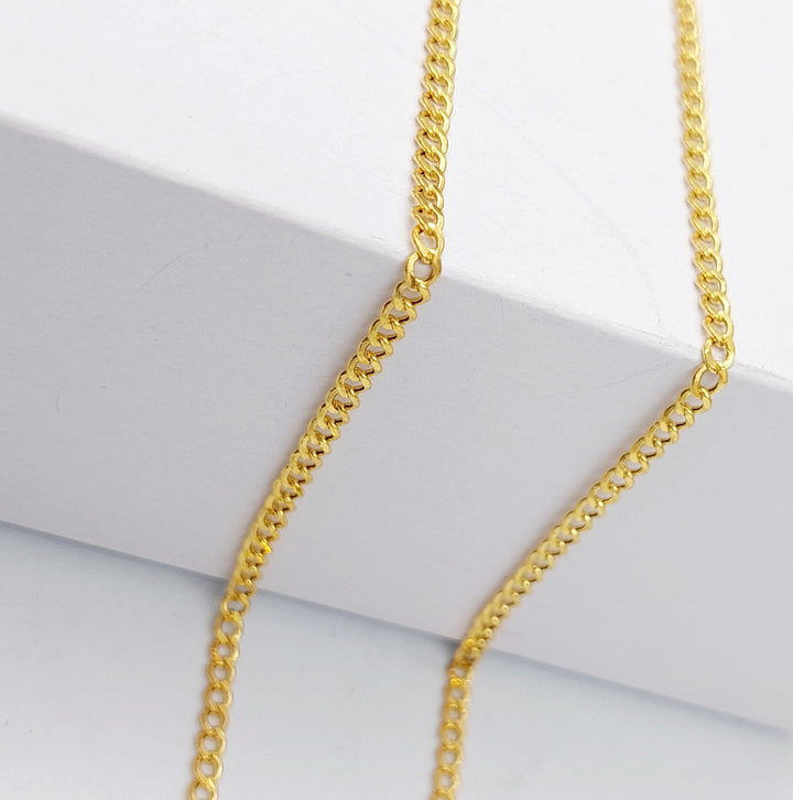 21K Gold 60cm Thin Chain by Saeed Jewelry - Image 2