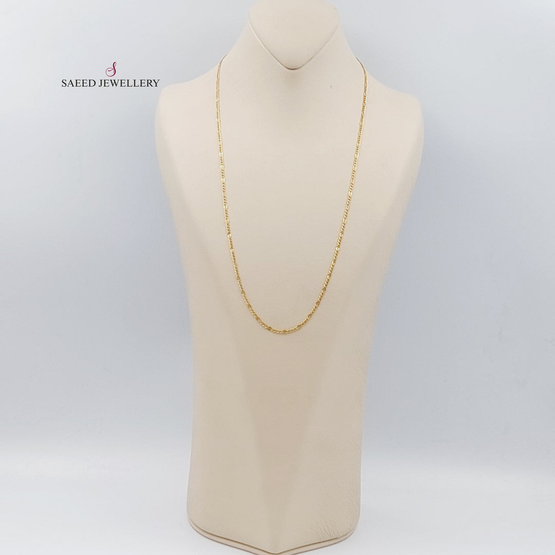 21K Gold 60cm Thin Chain by Saeed Jewelry - Image 2