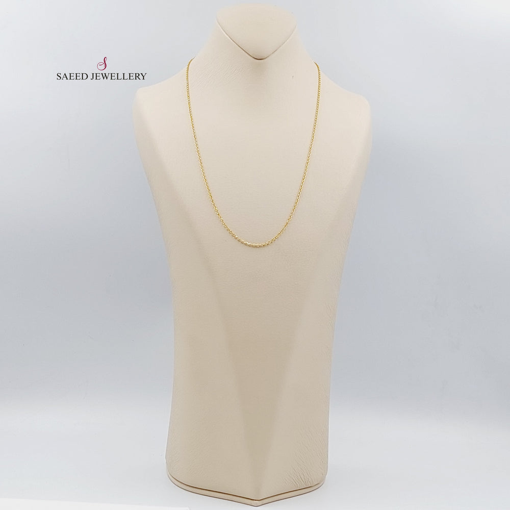 21K Gold 60cm Zarad Chain Thin by Saeed Jewelry - Image 2