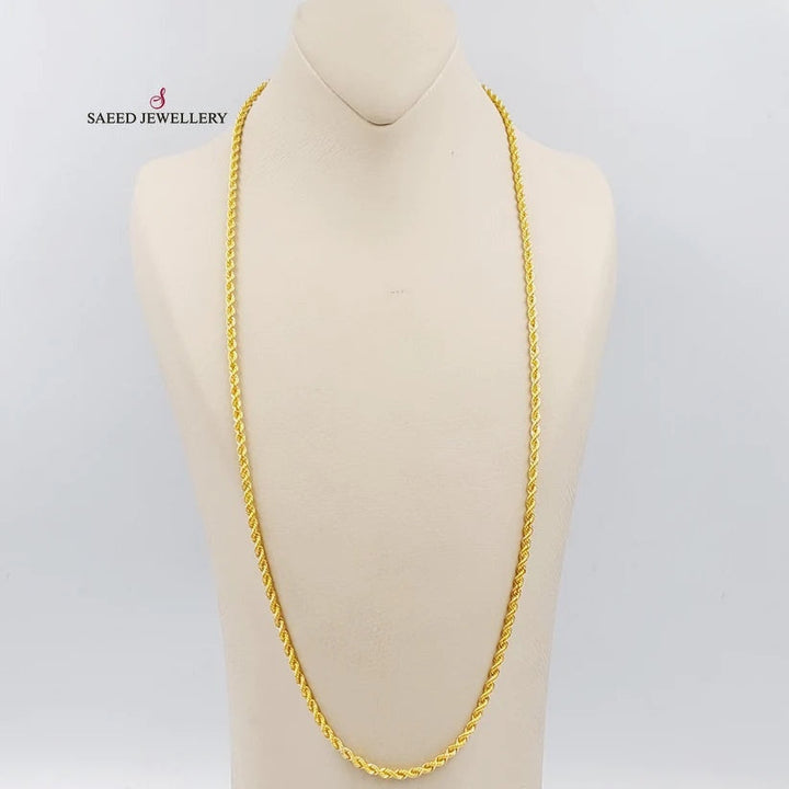 21K Gold 70cm Medium ThicknessT wisted Chain by Saeed Jewelry - Image 2