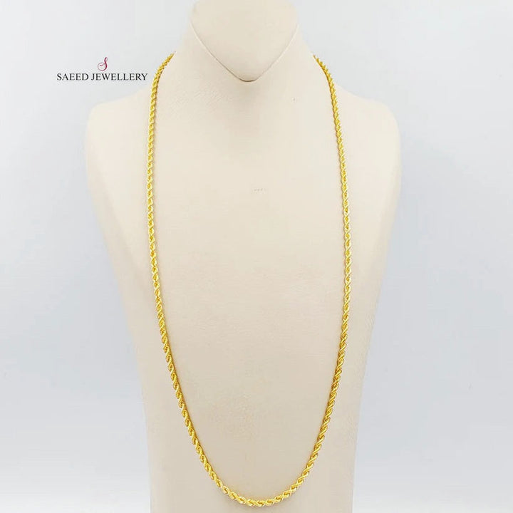 21K Gold 70cm Medium ThicknessT wisted Chain by Saeed Jewelry - Image 5