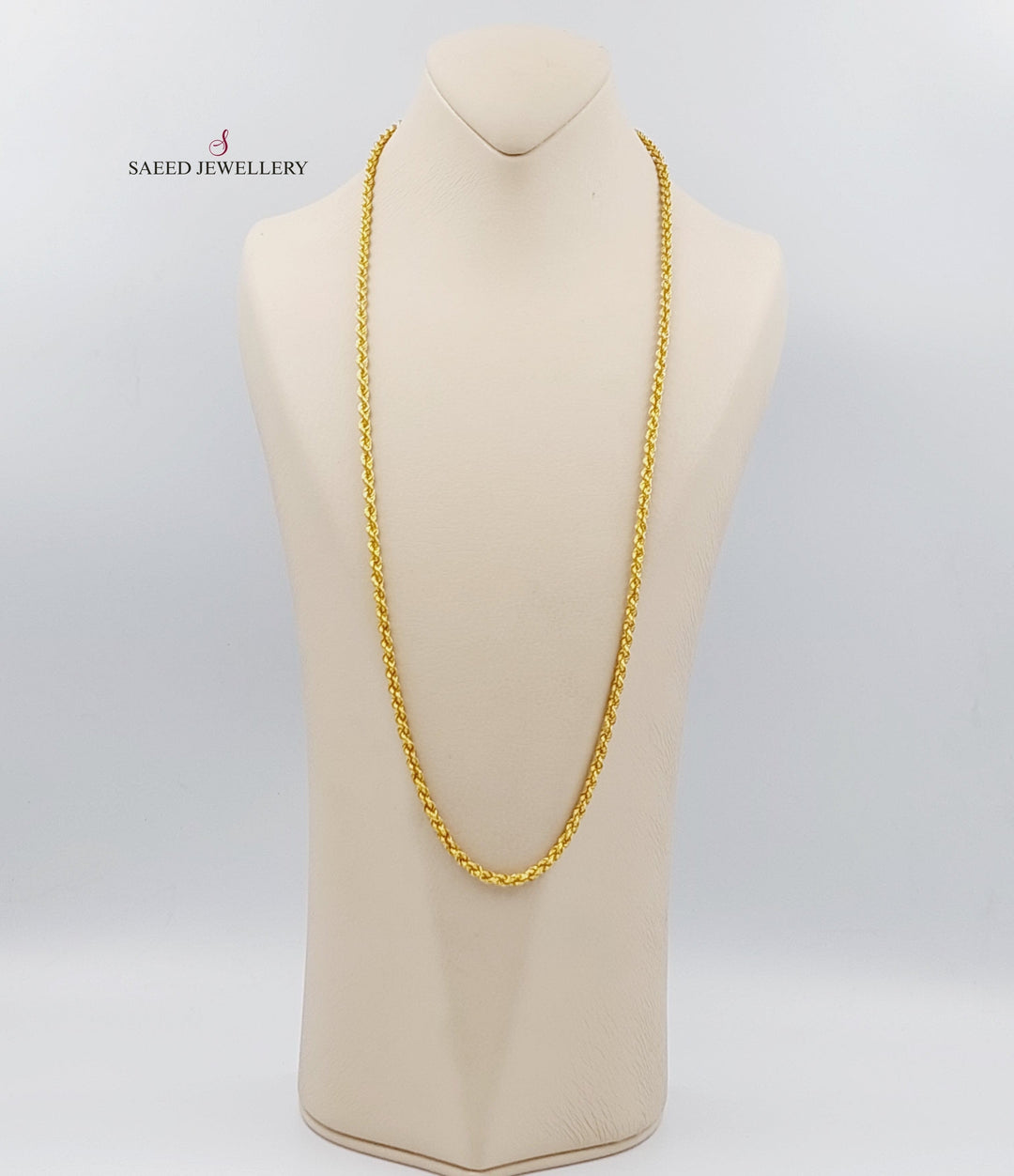 21K Gold 70cm Medium ThicknessT wisted Chain by Saeed Jewelry - Image 1