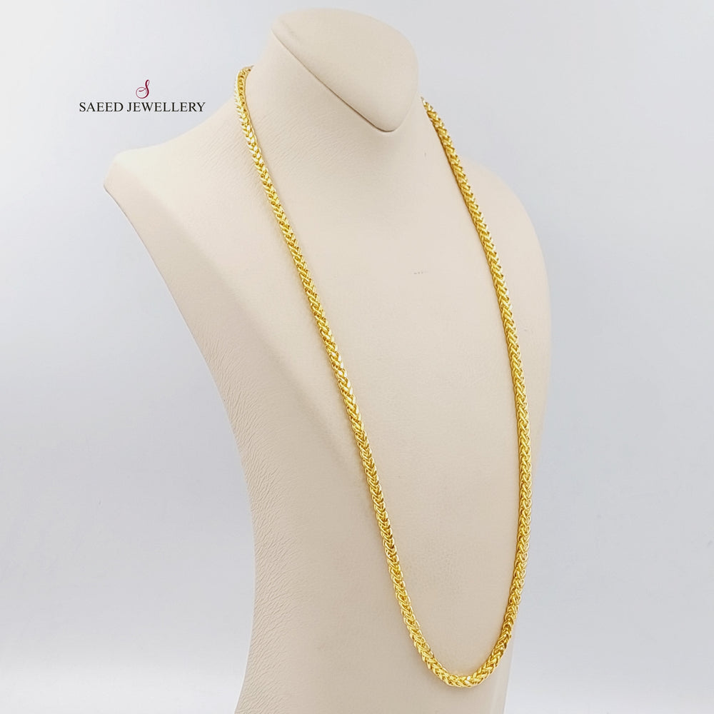 21K Gold 70cm Franco Chain Bold by Saeed Jewelry - Image 2