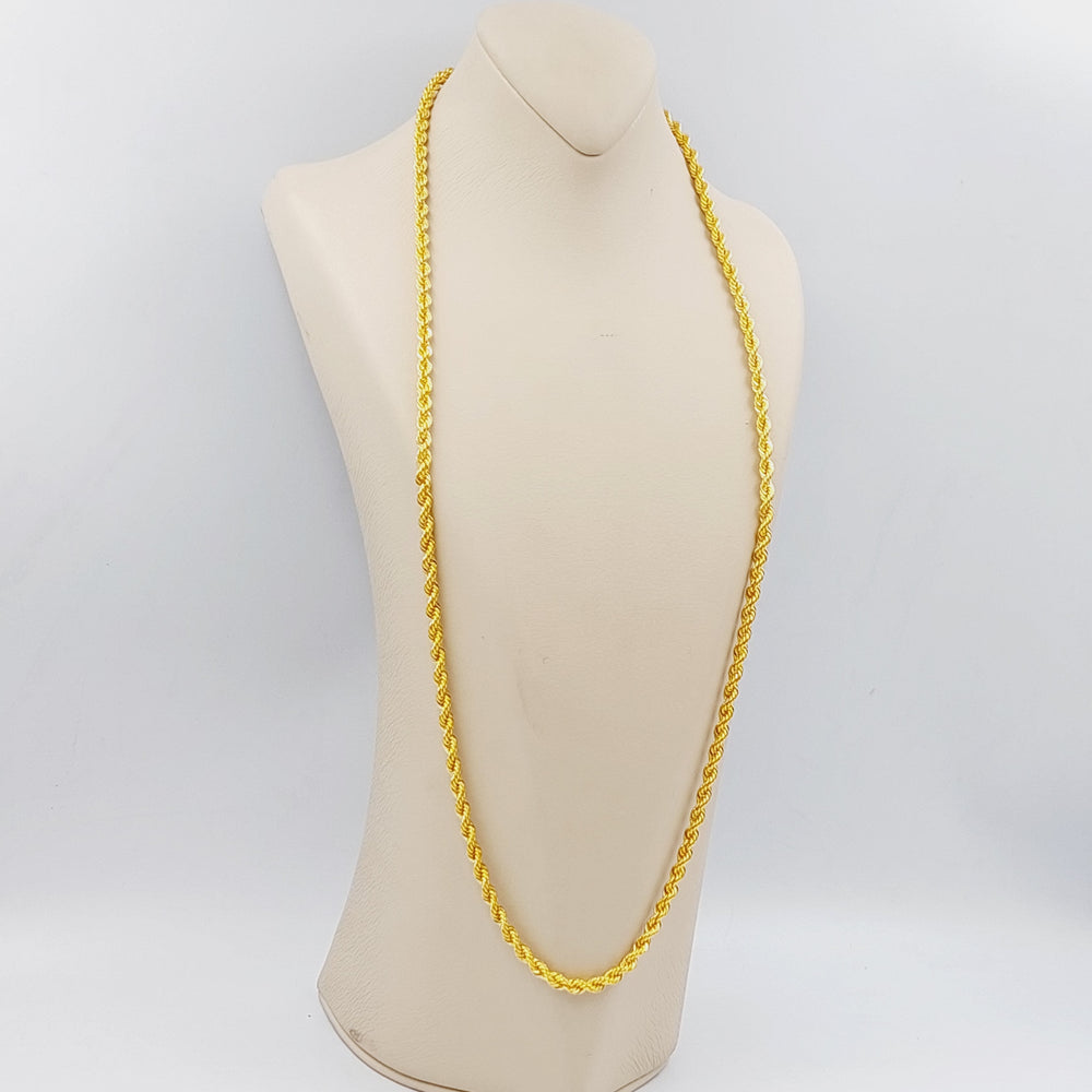 21K Gold 80cm Bold Rope Chain by Saeed Jewelry - Image 2