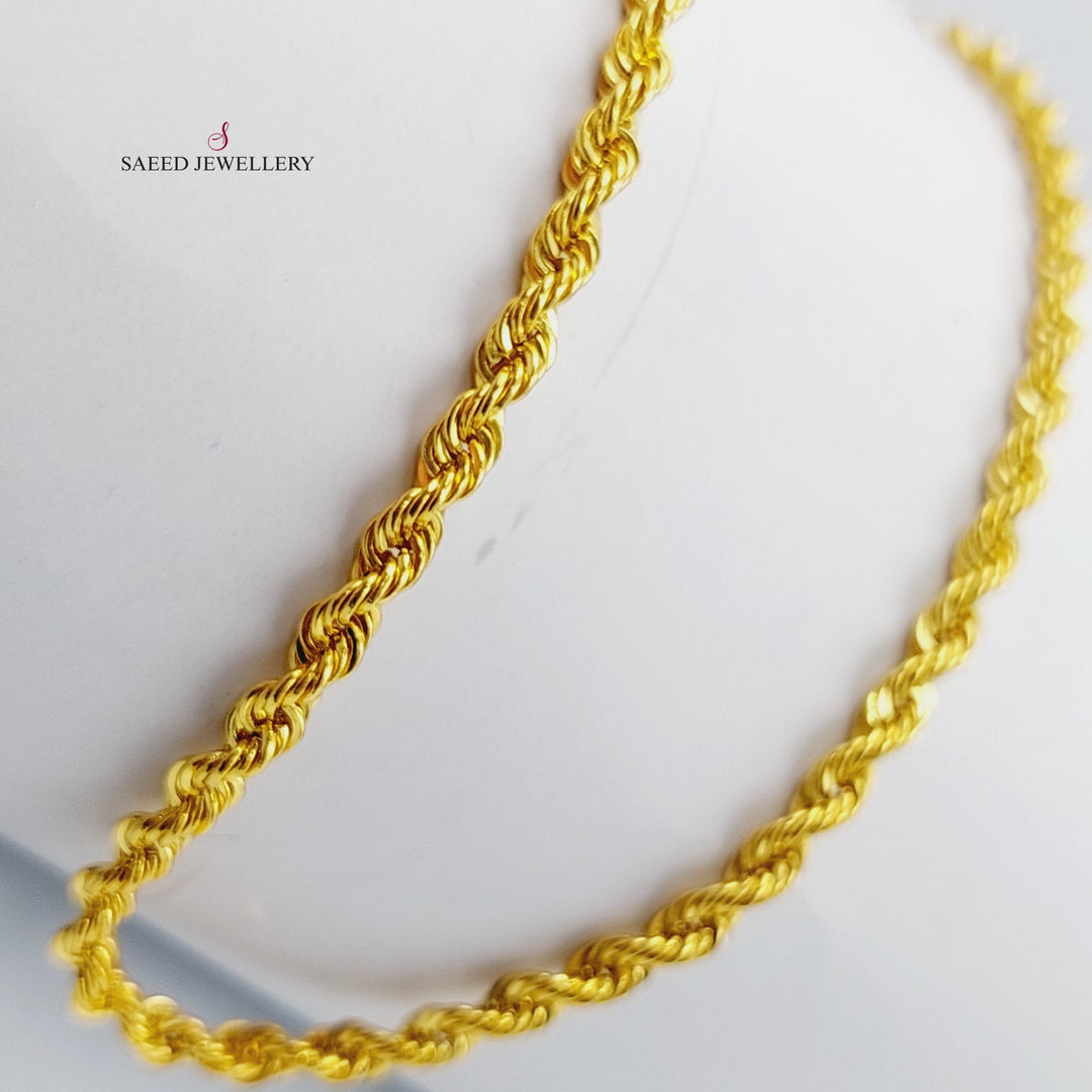 21K Gold 80cm Rope Chain by Saeed Jewelry - Image 2