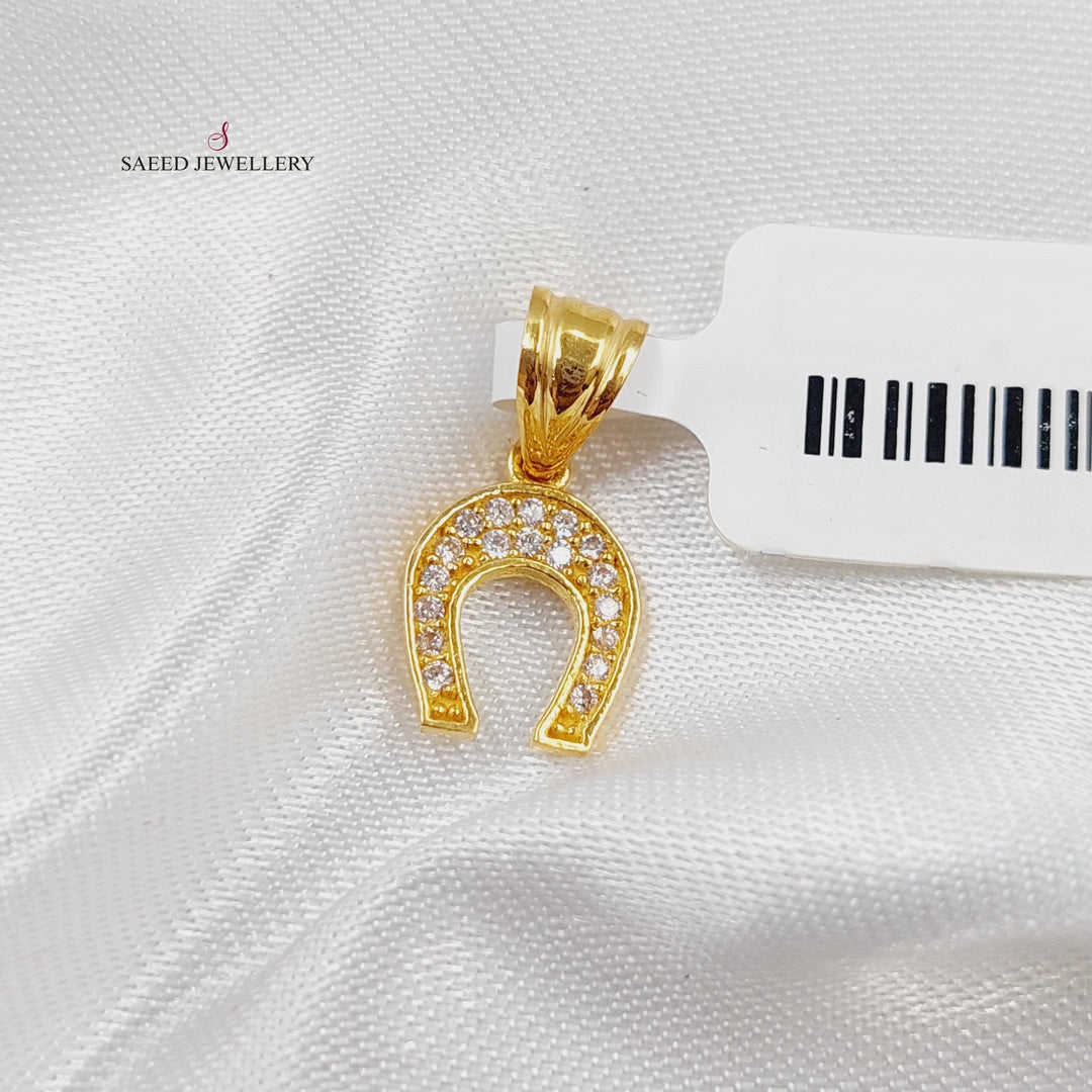 21K Gold A Pendant by Saeed Jewelry - Image 1