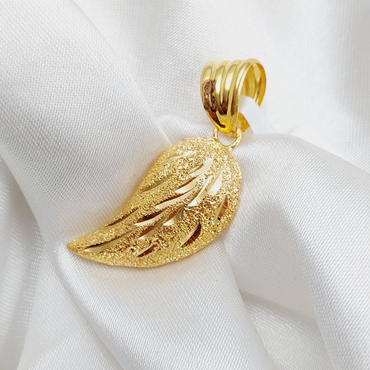 21K Gold Almond Pendant by Saeed Jewelry - Image 6