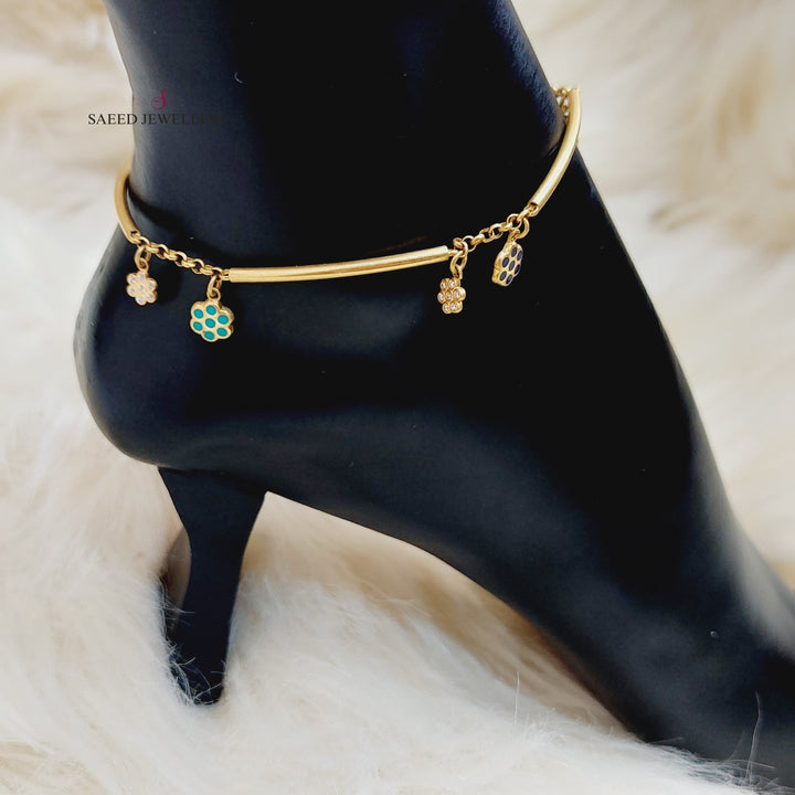 21K Gold Anklet by Saeed Jewelry - Image 2