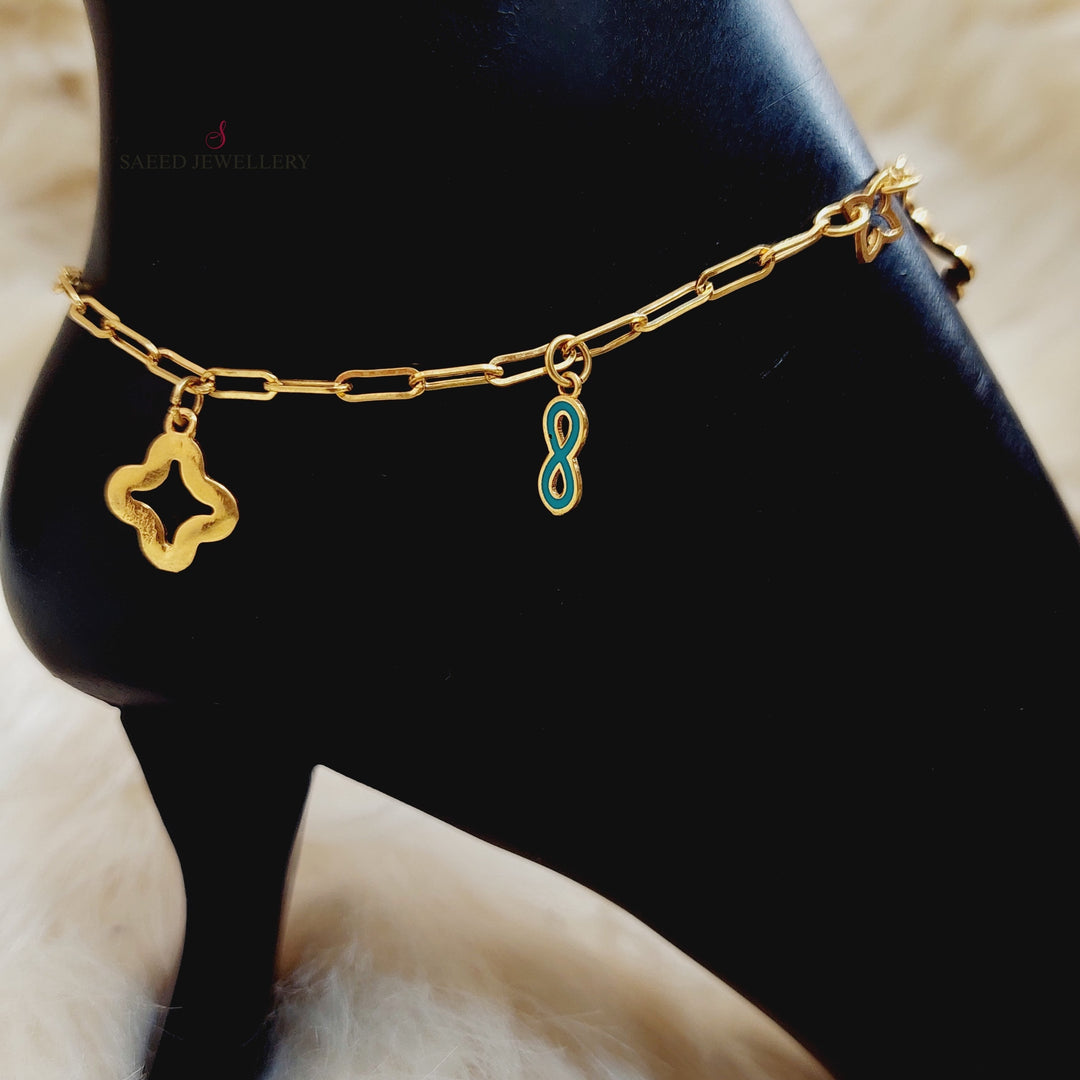 21K Gold Anklet by Saeed Jewelry - Image 4