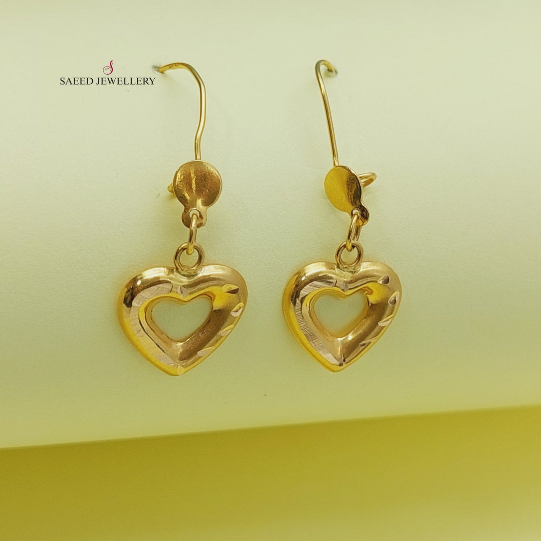 21K Gold Ankletic Earrings by Saeed Jewelry - Image 1