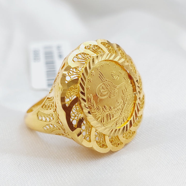 21K Gold Ankletic Rashadi Ring by Saeed Jewelry - Image 1