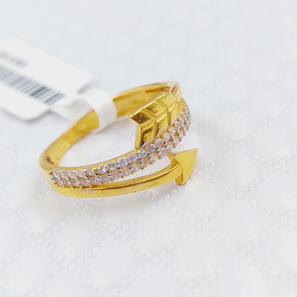 21K Gold Arrow Ring by Saeed Jewelry - Image 2