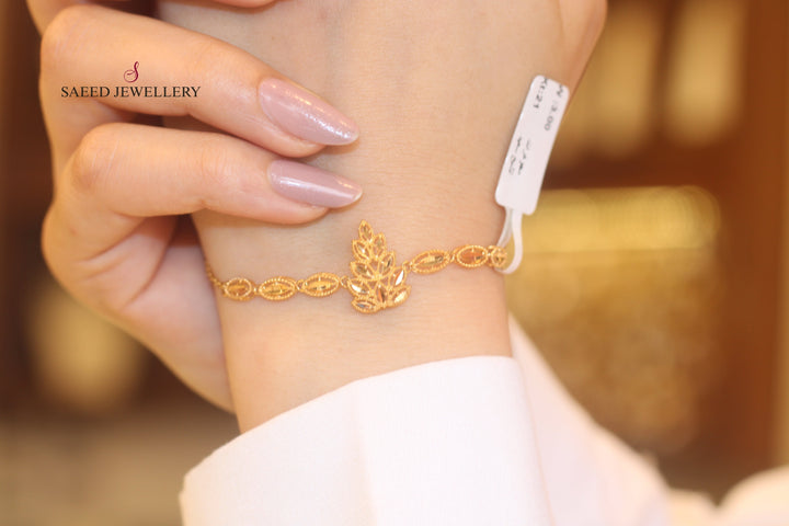 21K Gold Bahraini Bracelet by Saeed Jewelry - Image 7