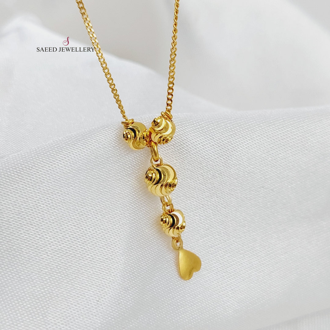 21K Gold Balls Necklace by Saeed Jewelry - Image 2