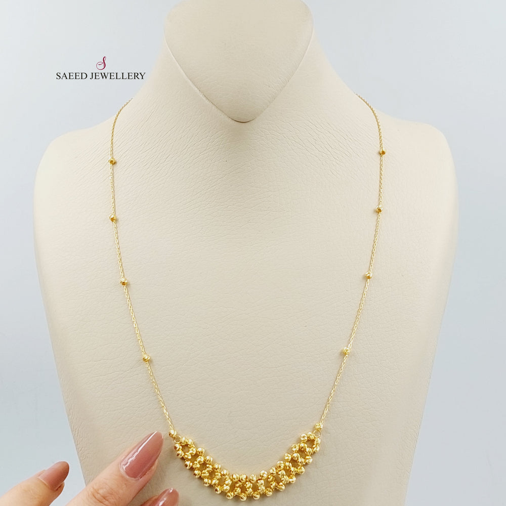 21K Gold Balls Necklace by Saeed Jewelry - Image 2