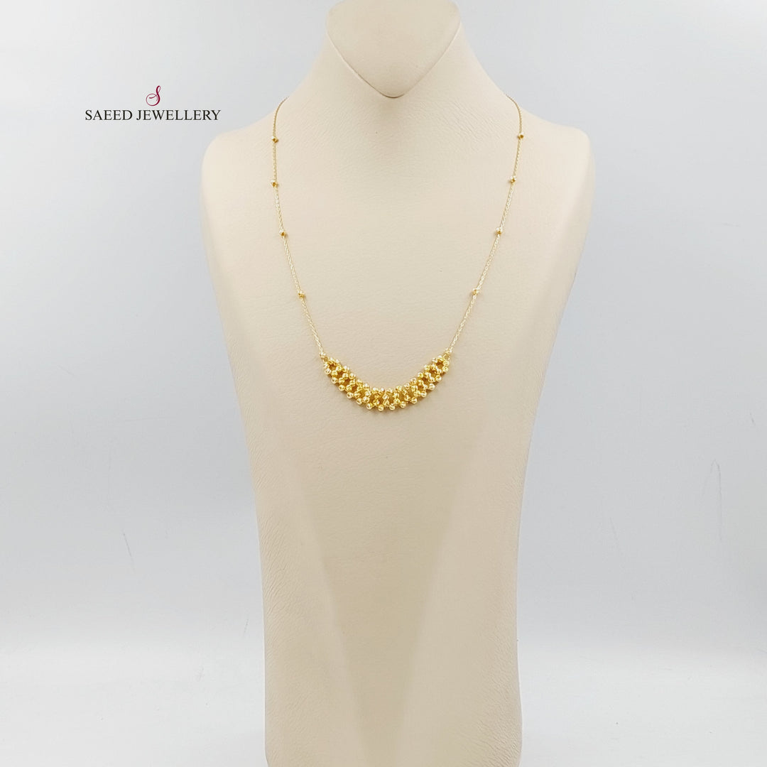 21K Gold Balls Necklace by Saeed Jewelry - Image 4