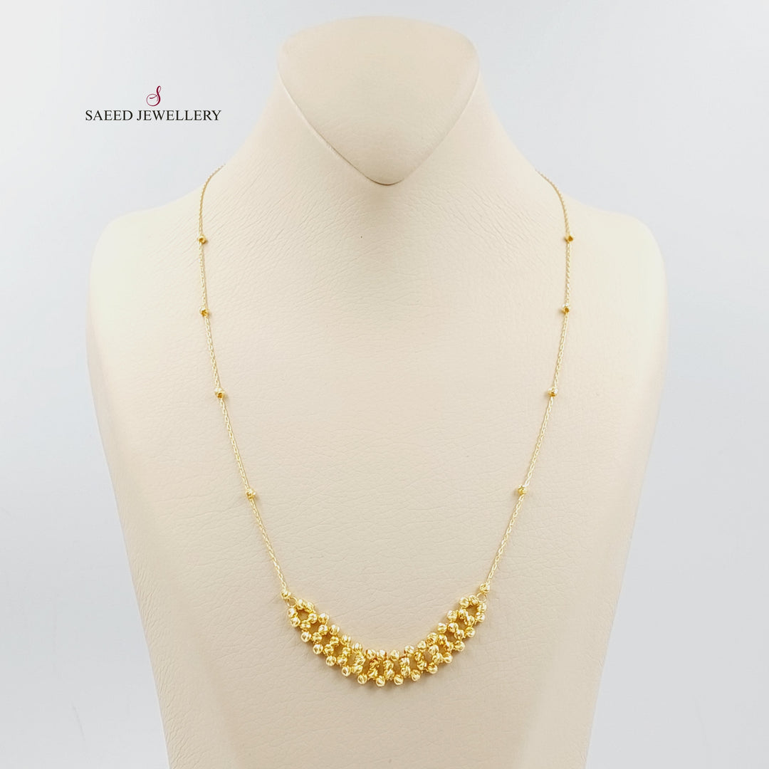 21K Gold Balls Necklace by Saeed Jewelry - Image 1