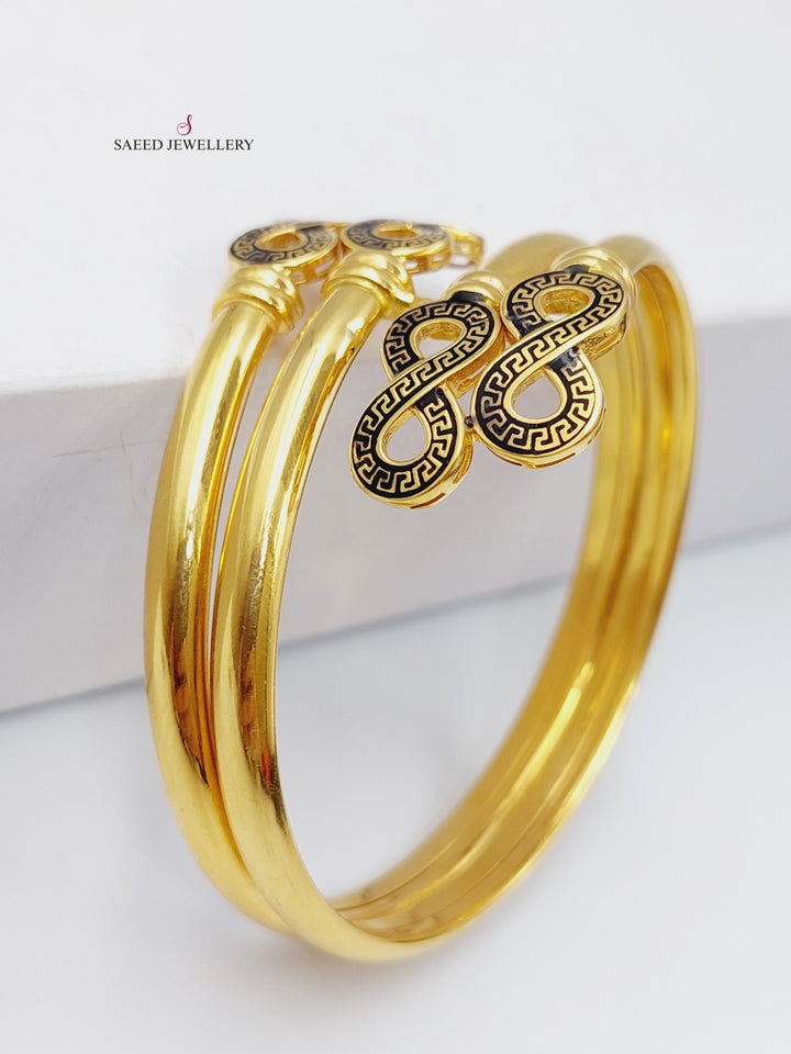 21K Gold Bangle Bracelet by Saeed Jewelry - Image 3