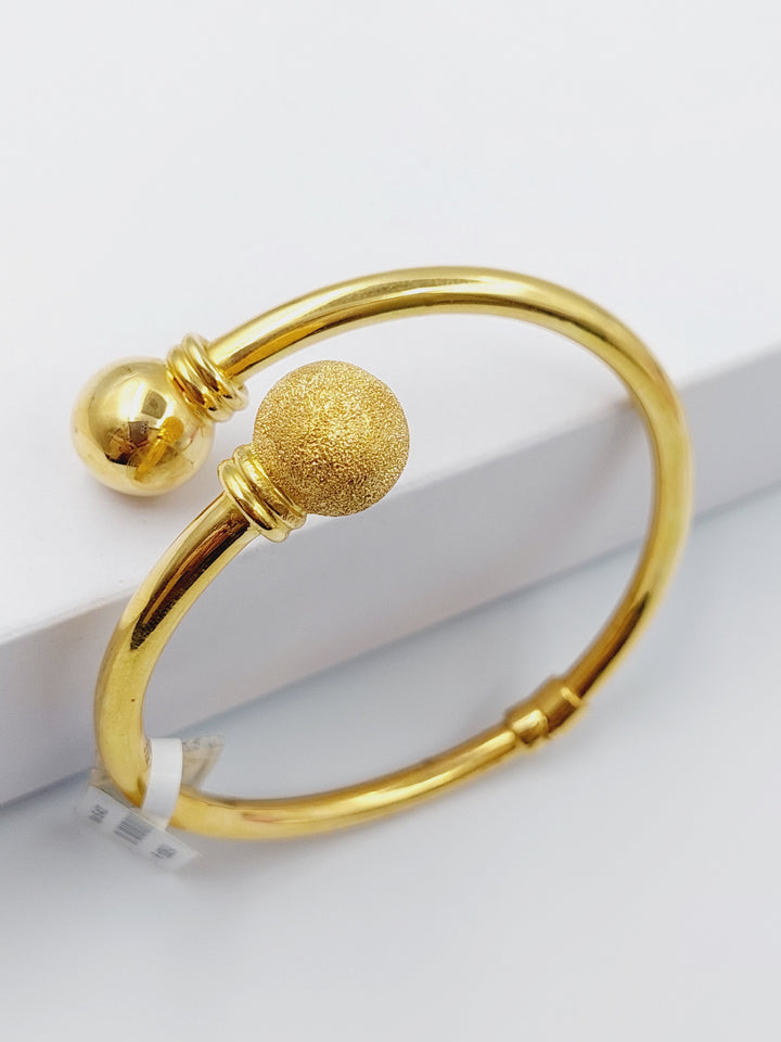 21K Gold Bangle Bracelet by Saeed Jewelry - Image 3