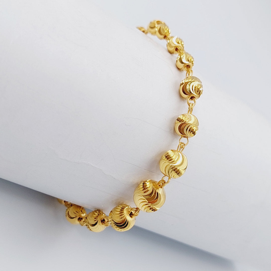 21K Gold Balls Bracelet by Saeed Jewelry - Image 1