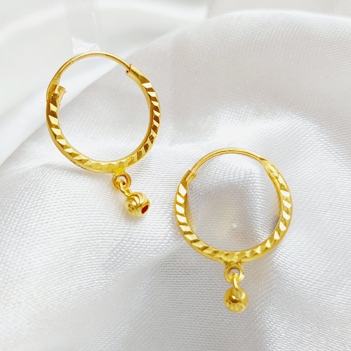 21K Gold Balls Earrings by Saeed Jewelry - Image 1