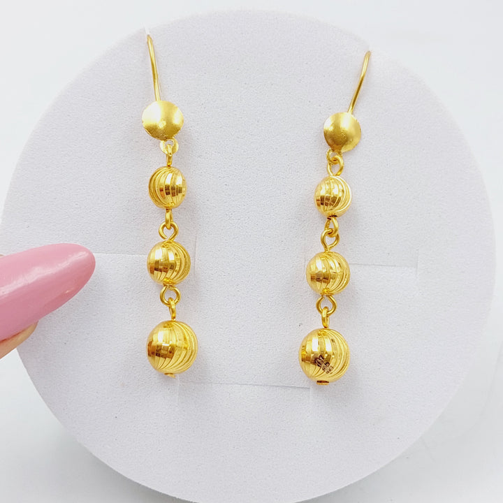 21K Gold Balls Earrings by Saeed Jewelry - Image 1