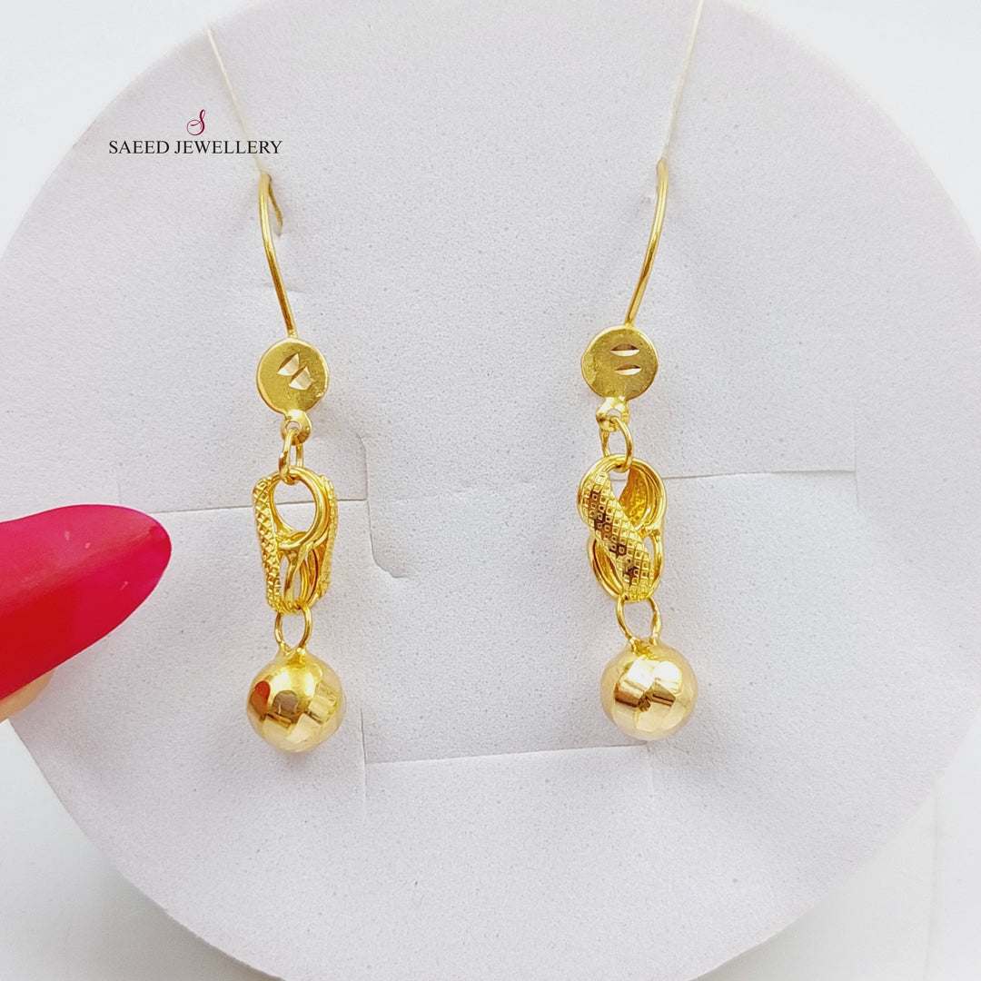 21K Gold Balls Earrings by Saeed Jewelry - Image 1