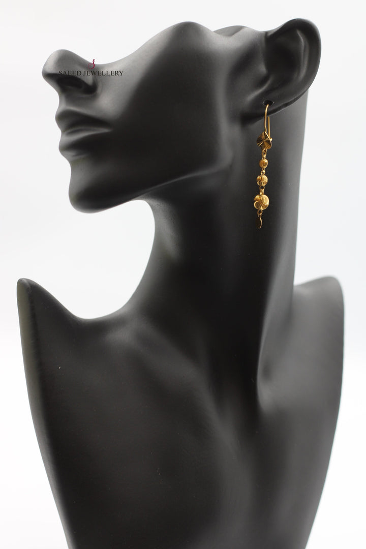 21K Gold Balls Earrings by Saeed Jewelry - Image 2