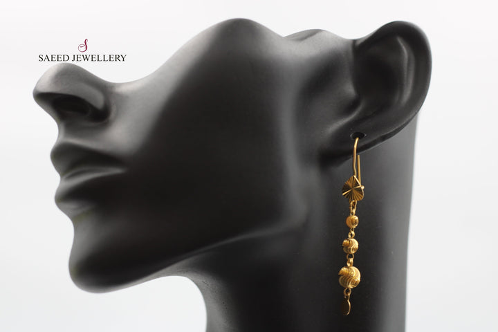 21K Gold Balls Earrings by Saeed Jewelry - Image 3