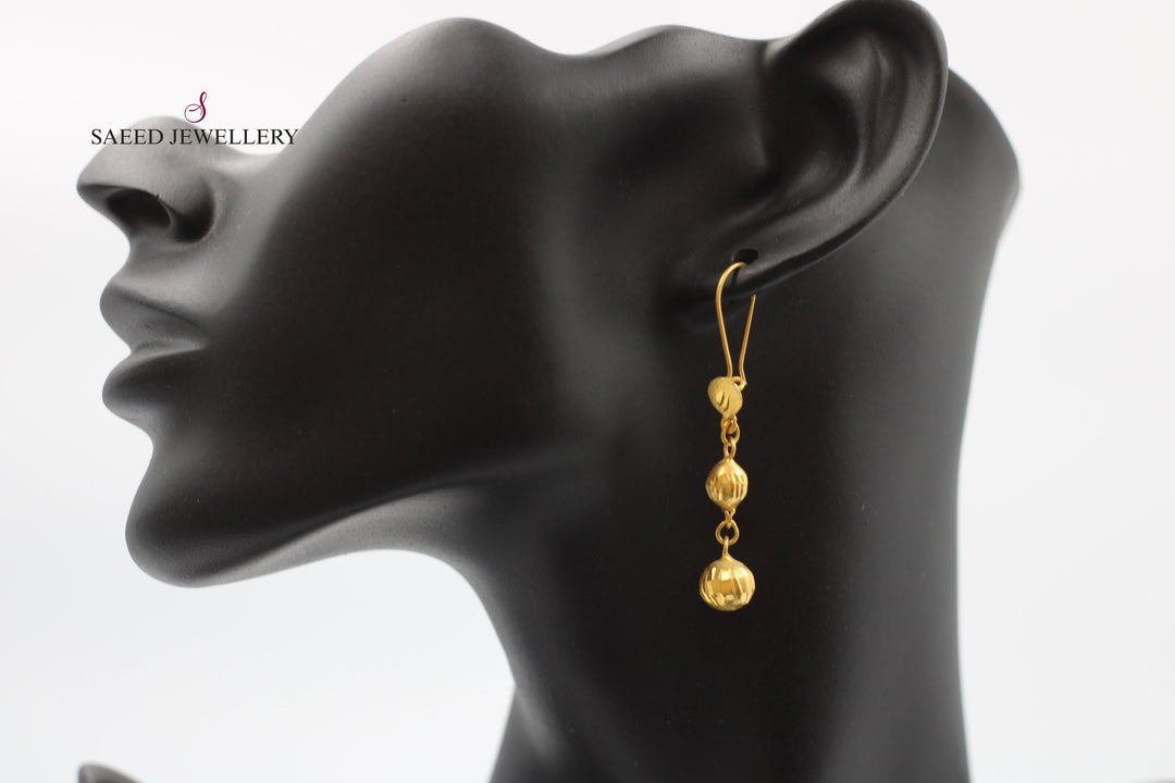 21K Gold Balls Earrings by Saeed Jewelry - Image 7