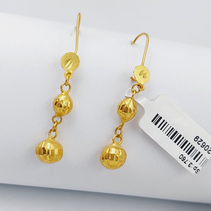 21K Gold Balls Earrings by Saeed Jewelry - Image 1