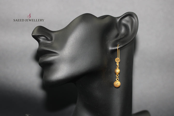 21K Gold Balls Earrings by Saeed Jewelry - Image 3