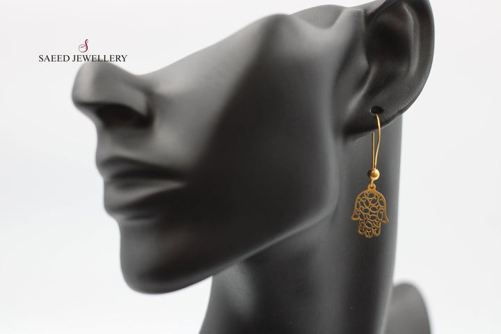 21K Gold Balls Earrings by Saeed Jewelry - Image 2