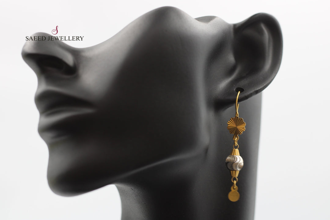 21K Gold Balls Earrings by Saeed Jewelry - Image 3