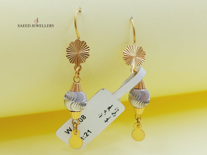 21K Gold Balls Earrings by Saeed Jewelry - Image 1