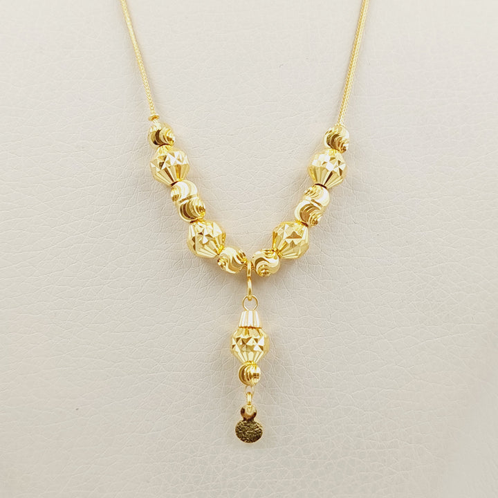 21K Gold Balls Necklace by Saeed Jewelry - Image 2