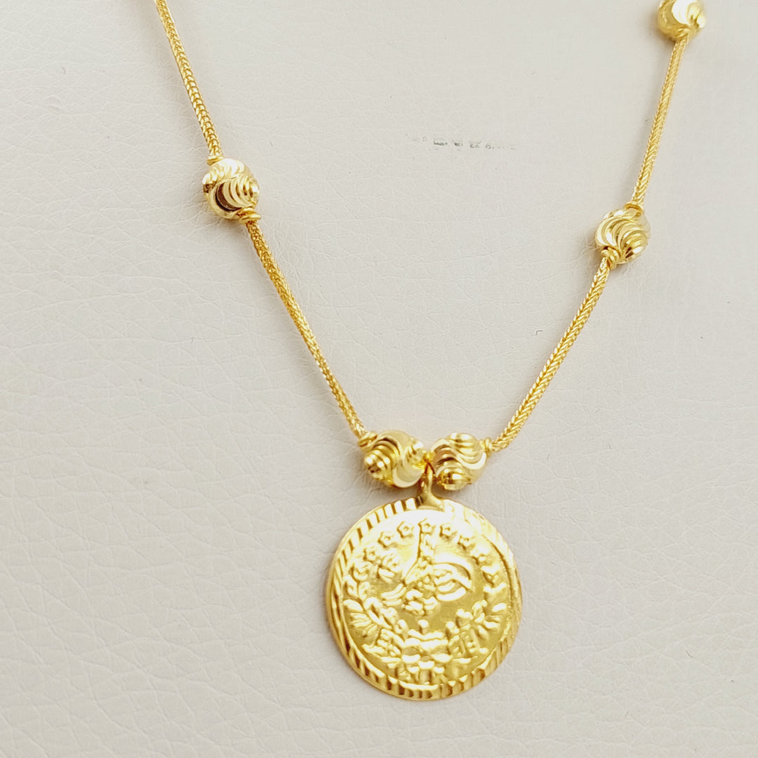 21K Gold Balls Necklace by Saeed Jewelry - Image 6