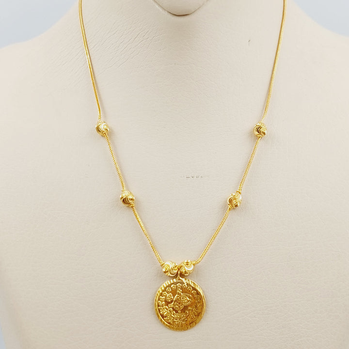 21K Gold Balls Necklace by Saeed Jewelry - Image 5