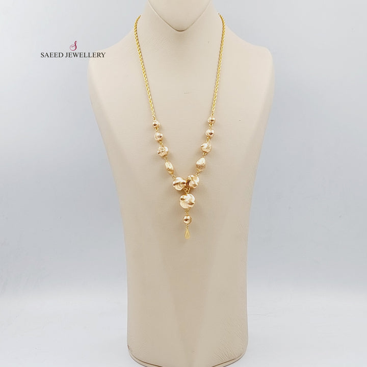 21K Gold Balls Necklace by Saeed Jewelry - Image 4