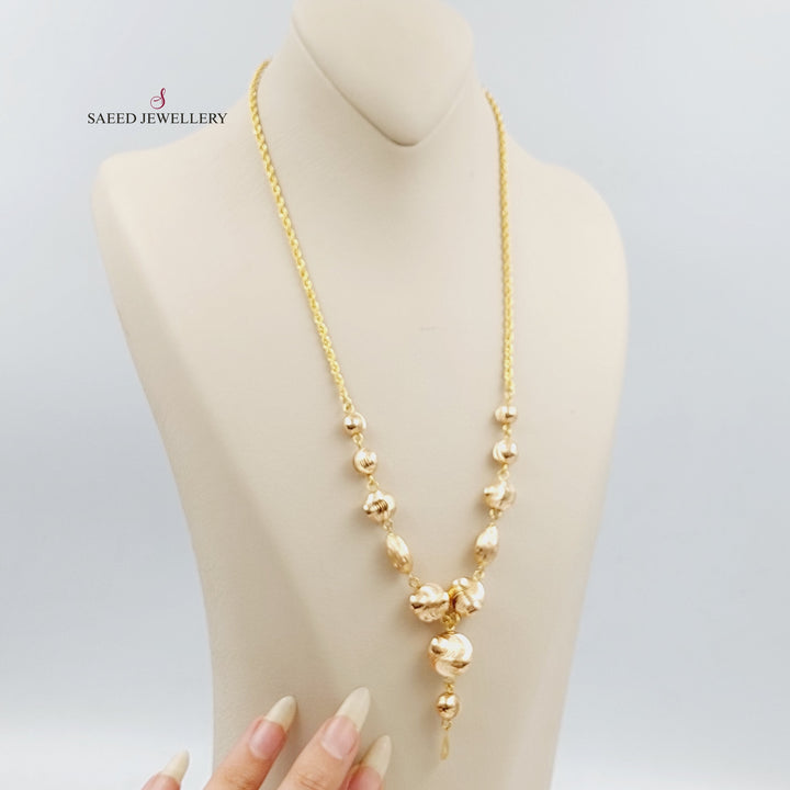 21K Gold Balls Necklace by Saeed Jewelry - Image 1