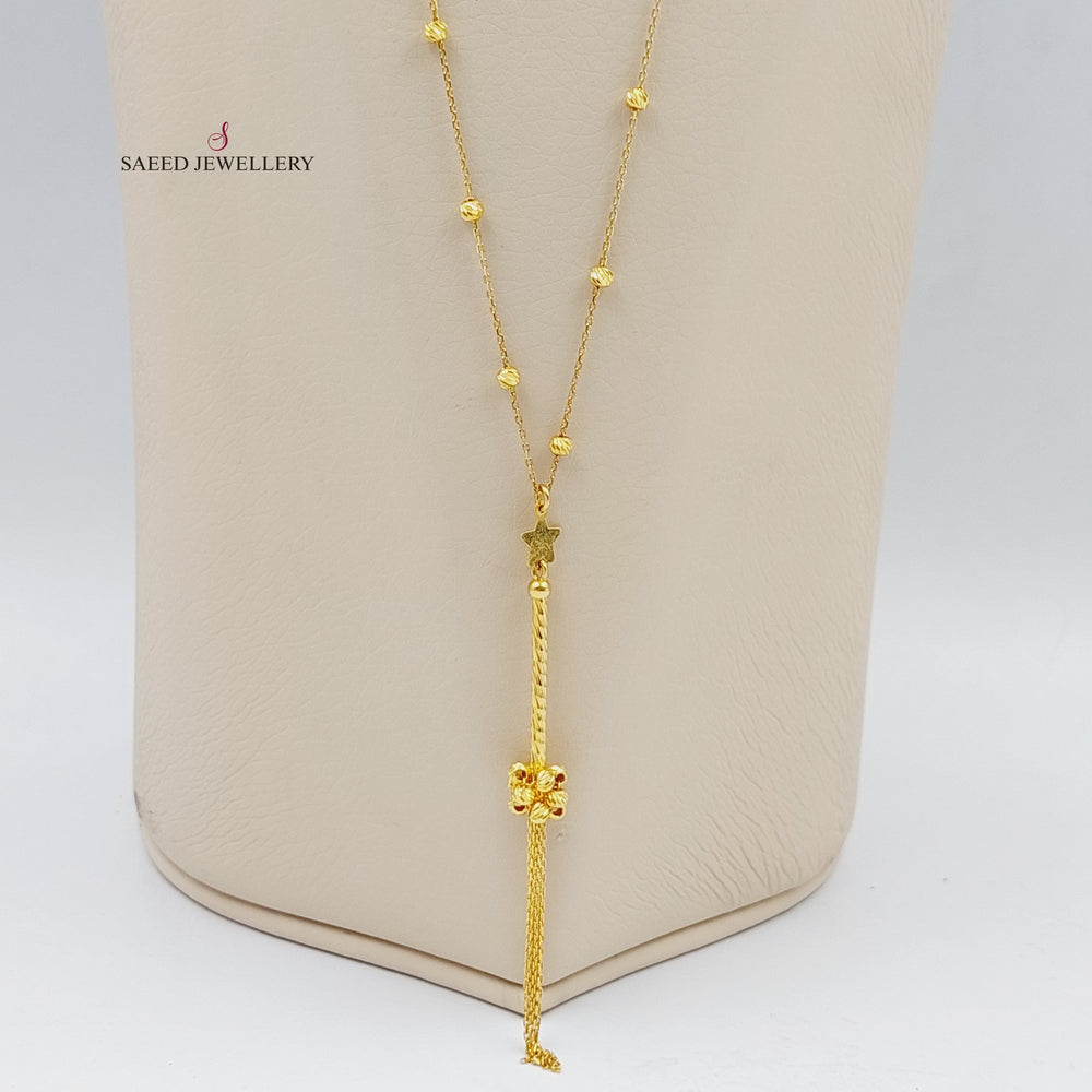 21K Gold Balls Necklace by Saeed Jewelry - Image 2