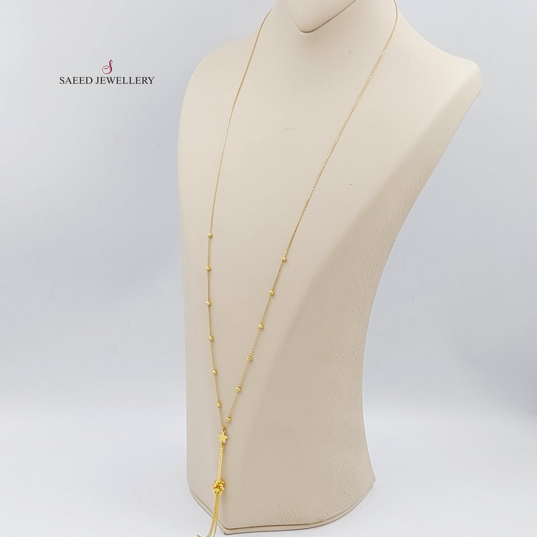 21K Gold Balls Necklace by Saeed Jewelry - Image 3