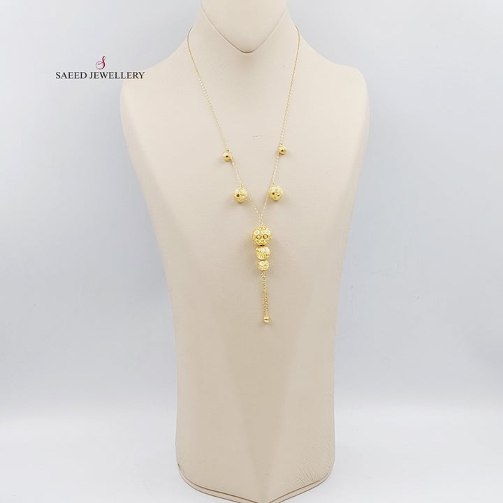 21K Gold Balls Necklace by Saeed Jewelry - Image 4