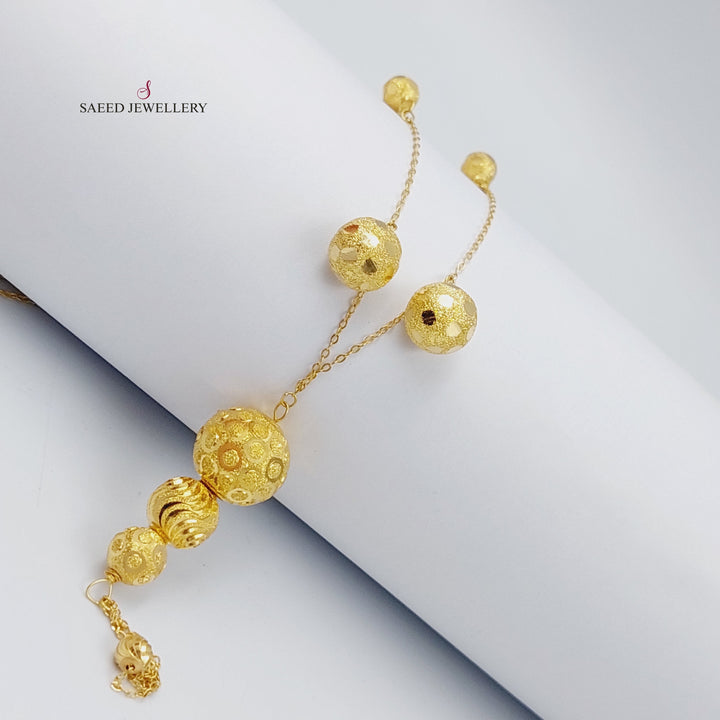 21K Gold Balls Necklace by Saeed Jewelry - Image 5