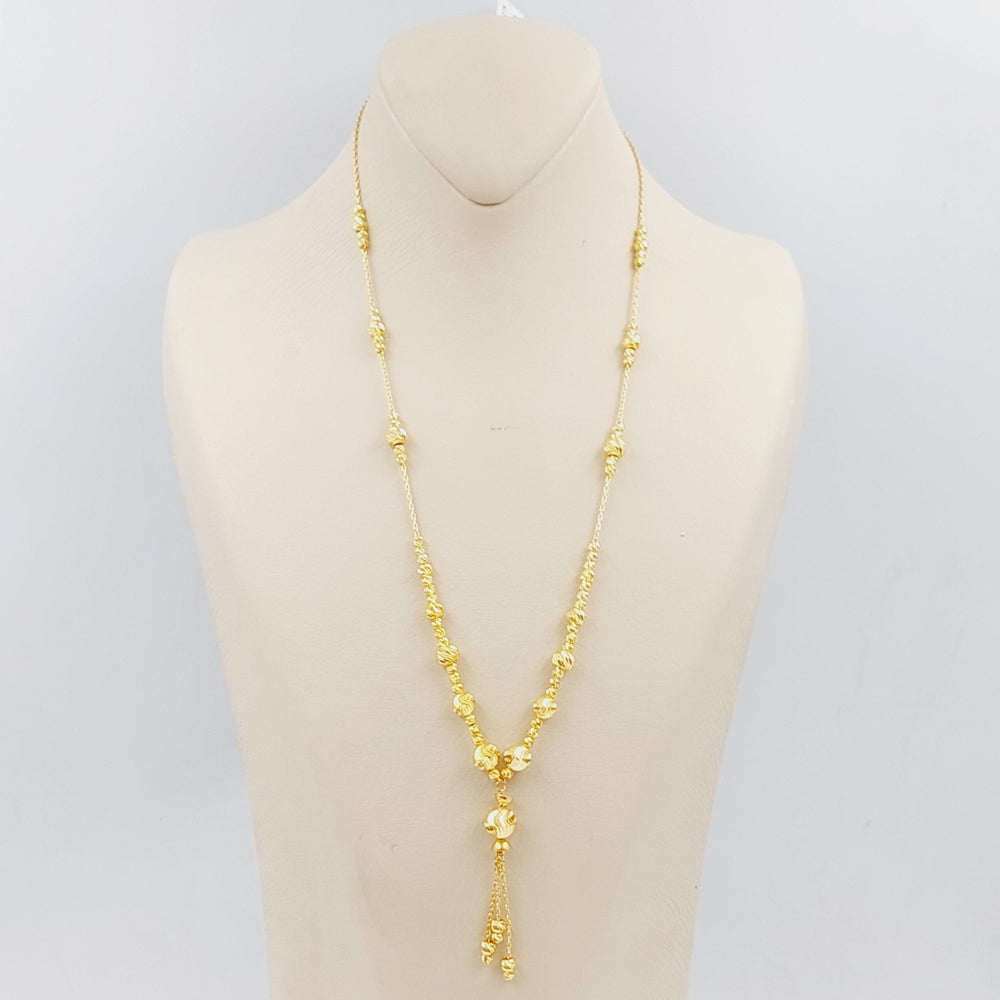 21K Gold Balls Necklace by Saeed Jewelry - Image 2