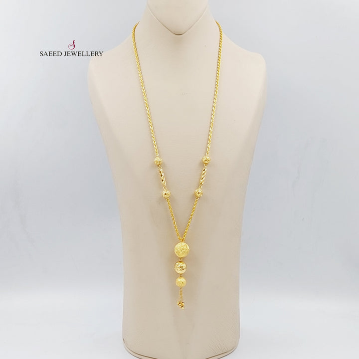 21K Gold Balls Necklace by Saeed Jewelry - Image 1